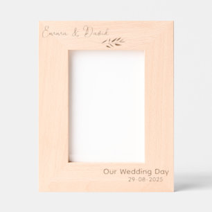 Elegant Simple Wedding Newlywed Couple Etched Frames