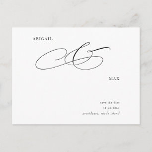 Elegant Simple Wedding Save the Date Announcement Postcard