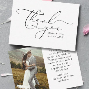 Elegant Simple Wedding Thank You Script Photo 