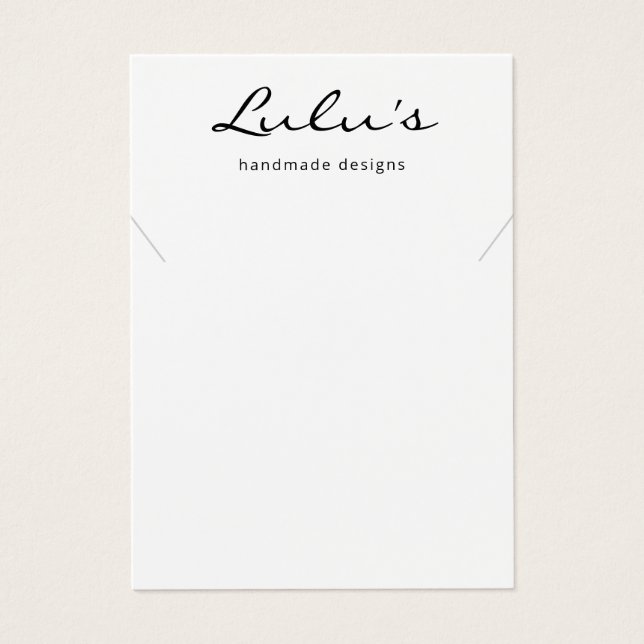 Elegant Simple White Necklace Display (Front)