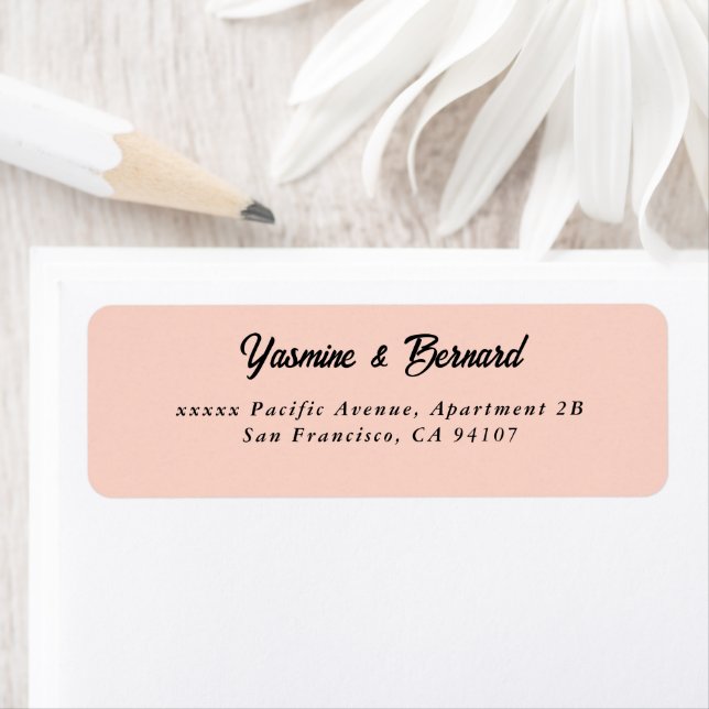 Elegant Simple White Wedding Return Address (Insitu)