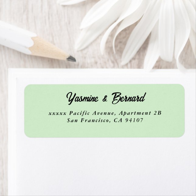 Elegant Simple White Wedding Return Address (Insitu)