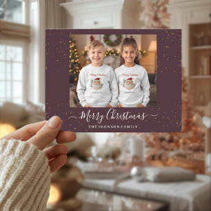 Elegant Single Photo Christmas Card