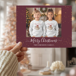 Elegant Single Photo Christmas Card