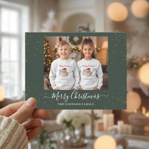 Elegant Single Photo Christmas Card