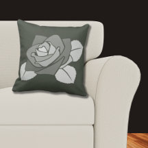 Elegant Single Rose Blossom On Grey
