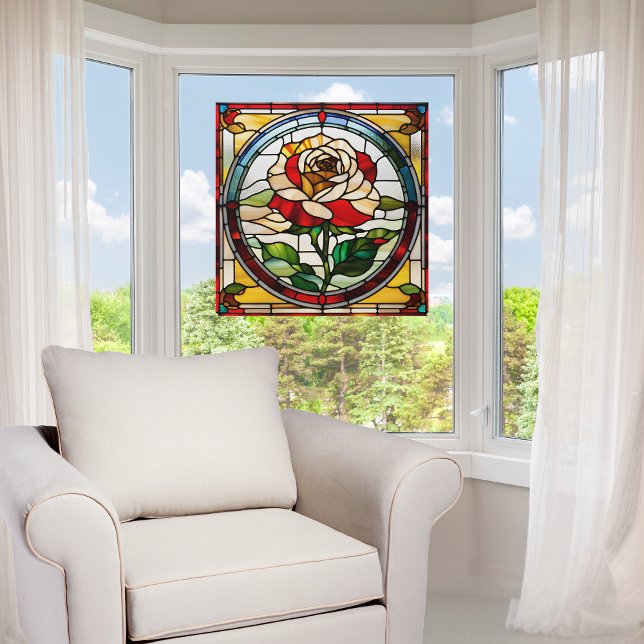 Elegant Single Rose Faux Stained Glass (Creator Uploaded)
