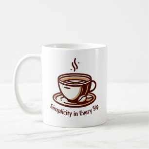 Elegant Sip - Sophisticated Coffee Art Coffee Mug
