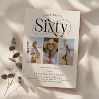 Elegant SIXTY 3 photo collage 60th Birthday