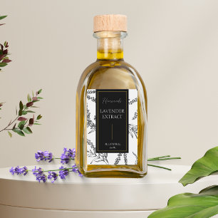 Elegant Sketch Homemade Lavender Extract Label