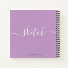 Elegant Sketchbook Your Name Script Purple