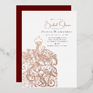 Elegant Sketched Dress in Bridal Shower