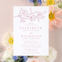 Elegant Sketched Floral Wedding