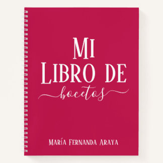 Elegant Sketching Book Gifts Fuscia to Her