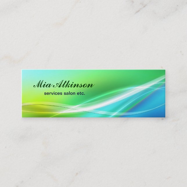 elegant skinny business card (Front)