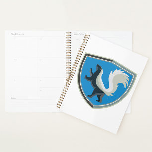 Elegant Skunk Emblem Wildlife Inspired Crest  Planner