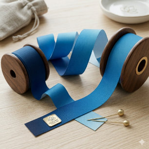 Elegant Sky Blue Modern Satin Ribbon Design