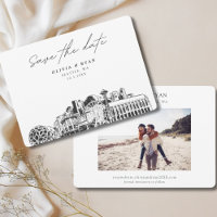 Elegant Skyline Modern Seattle Save the Date