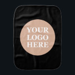 Elegant & Sleek Black QR Code Burp Cloth<br><div class="desc">This design is accessible to all. Feel free to customise the logo,  images,  tStylish Black QR Code Design | Elegant Brandext,  and colours according to your preferences. Thank you very much.</div>