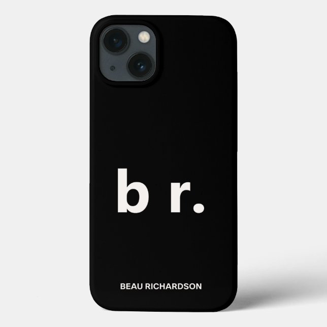 Elegant & Sleek Black QR Code Case-Mate iPhone Case (Back)