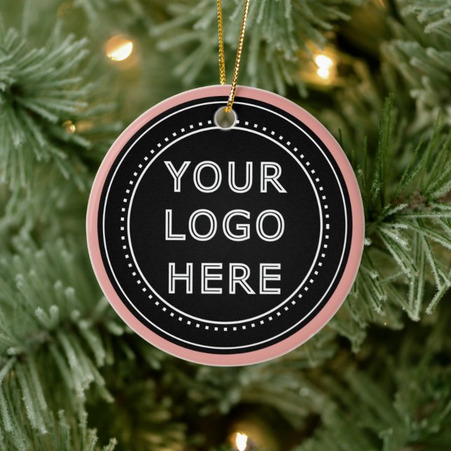 Elegant & Sleek Black QR Code Ceramic Tree Decoration (Tree)