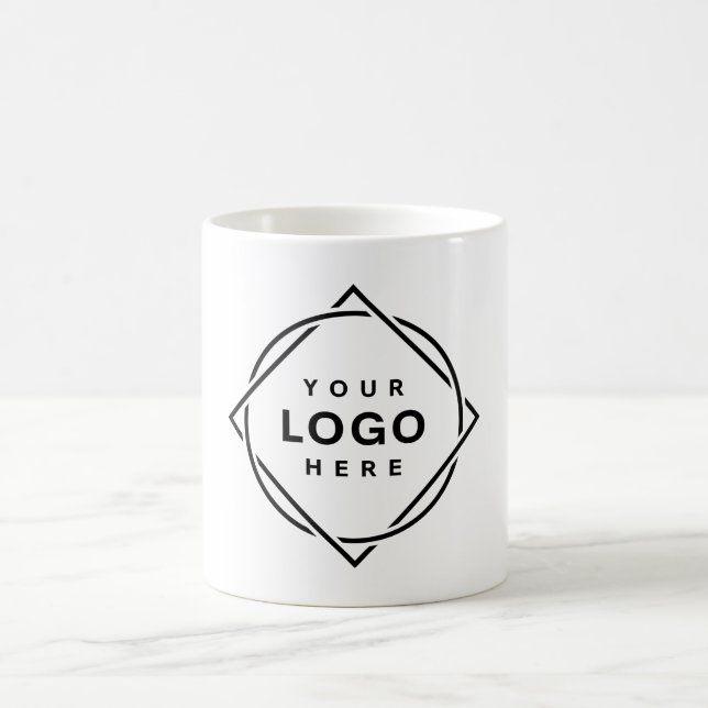Elegant & Sleek Black QR Code Coffee Mug (Center)