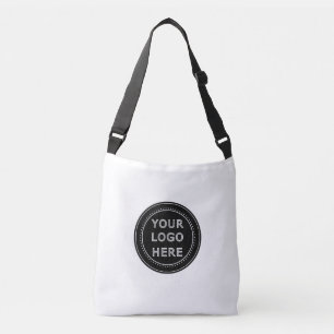 Elegant & Sleek Black QR Code Crossbody Bag