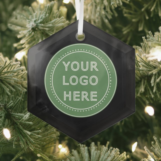 Elegant & Sleek Black QR Code Glass Tree Decoration (Insitu)