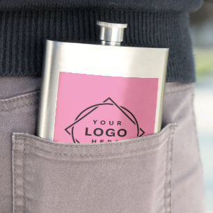 Elegant & Sleek Black QR Code Hip Flask