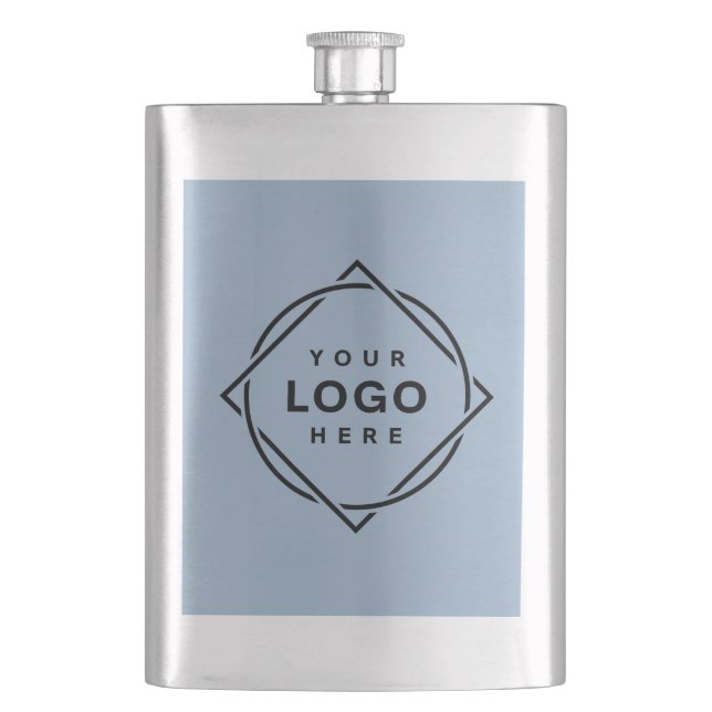 Elegant & Sleek Black QR Code Hip Flask (Front)
