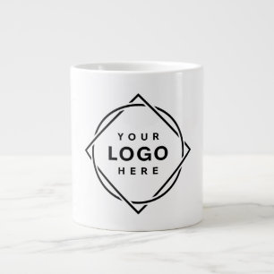 Elegant & Sleek Black QR Code Large Coffee Mug