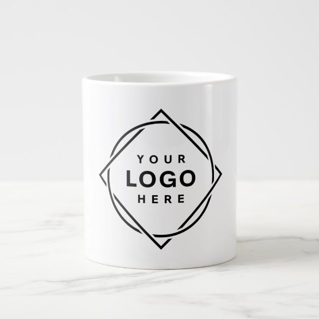 Elegant & Sleek Black QR Code Large Coffee Mug (Front)