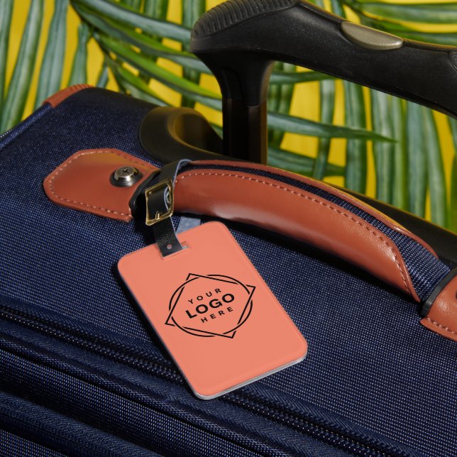 Elegant & Sleek Black QR Code Luggage Tag (Front Insitu 1)