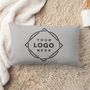 Elegant & Sleek Black QR Code Lumbar Cushion