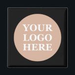 Elegant & Sleek Black QR Code Magnet<br><div class="desc">This design is accessible to all. Feel free to customise the logo,  images,  tStylish Black QR Code Design | Elegant Brandext,  and colours according to your preferences. Thank you very much.</div>
