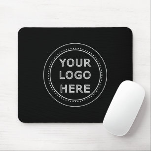 Elegant & Sleek Black QR Code Mouse Pad