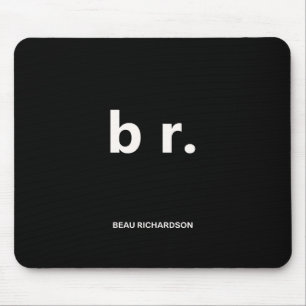 Elegant & Sleek Black QR Code Mouse Pad