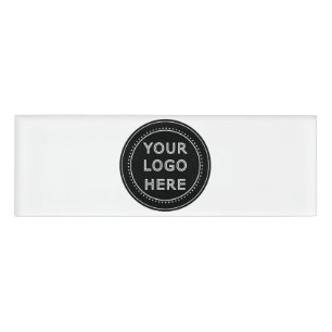 Elegant & Sleek Black QR Code Name Tag