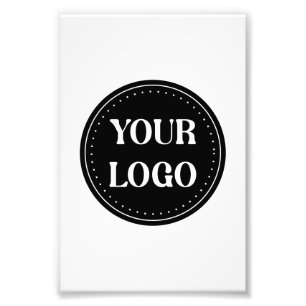 Elegant & Sleek Black QR Code Photo Print