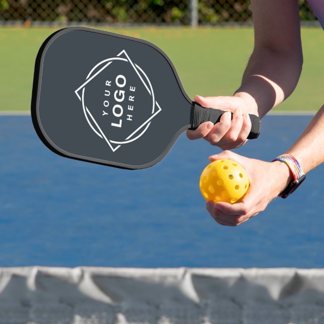 Elegant & Sleek Black QR Code Pickleball Paddle (Insitu)
