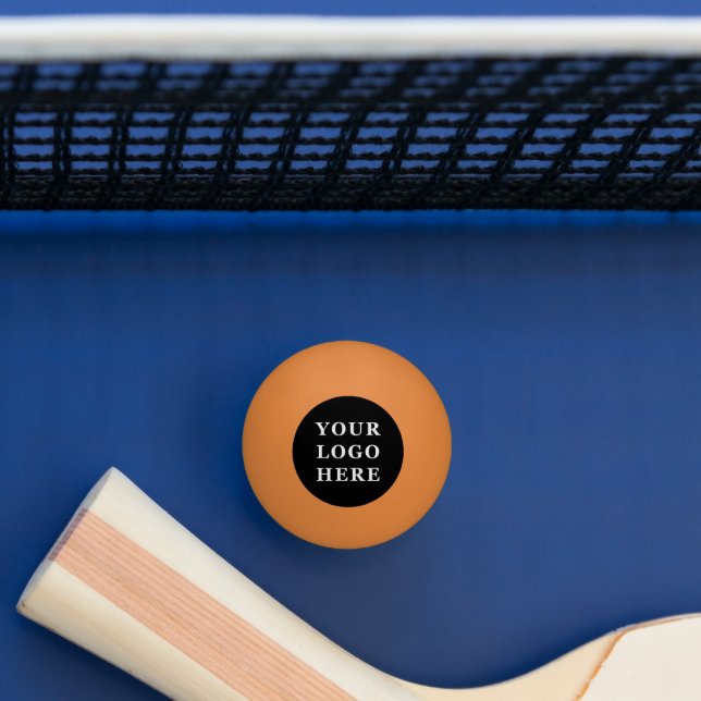Elegant & Sleek Black QR Code Ping Pong Ball (Table)