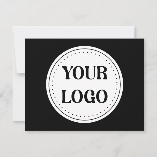 Elegant & Sleek Black QR Code Save The Date (Front)