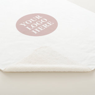 Elegant & Sleek Black QR Code Sherpa Blanket