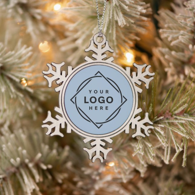 Elegant & Sleek Black QR Code Snowflake Pewter Christmas Ornament (Tree)