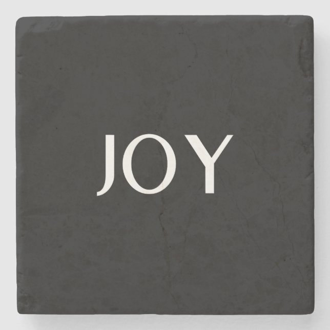 Elegant & Sleek Black QR Code Stone Coaster (Front)