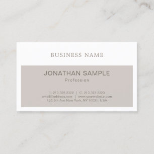 Elegant Sleek Graphic Design Modern Plain Luxury Business Card