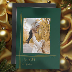 Elegant Sleek Green/Gold Modern Deco Style Photo