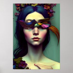 Elegant Sleeping Princess Poster