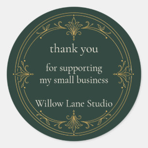 Elegant Small Business Thank You Sticker