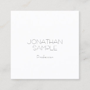 Elegant Smart Square Design Luxury Modern Plain Business Card